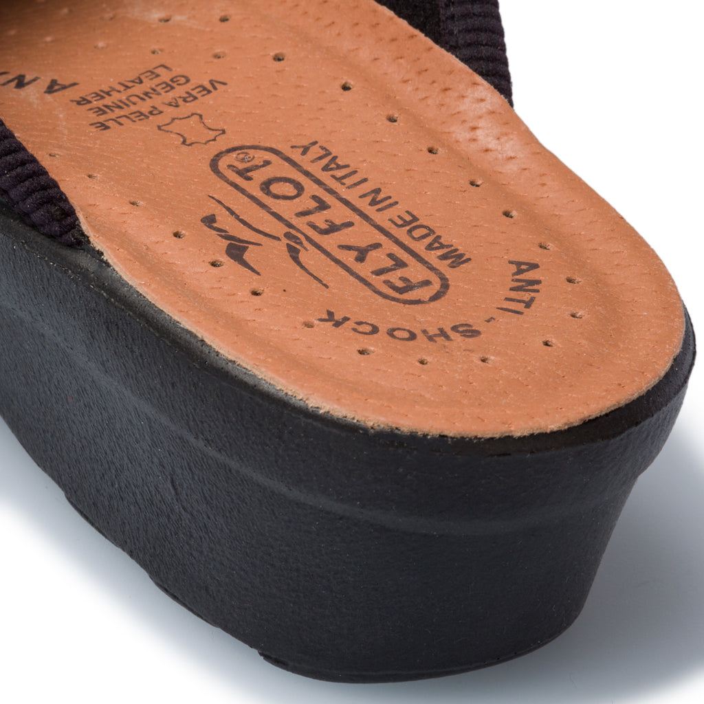 Pantofole da donna nere con sottopiede anatomico Fly Flot