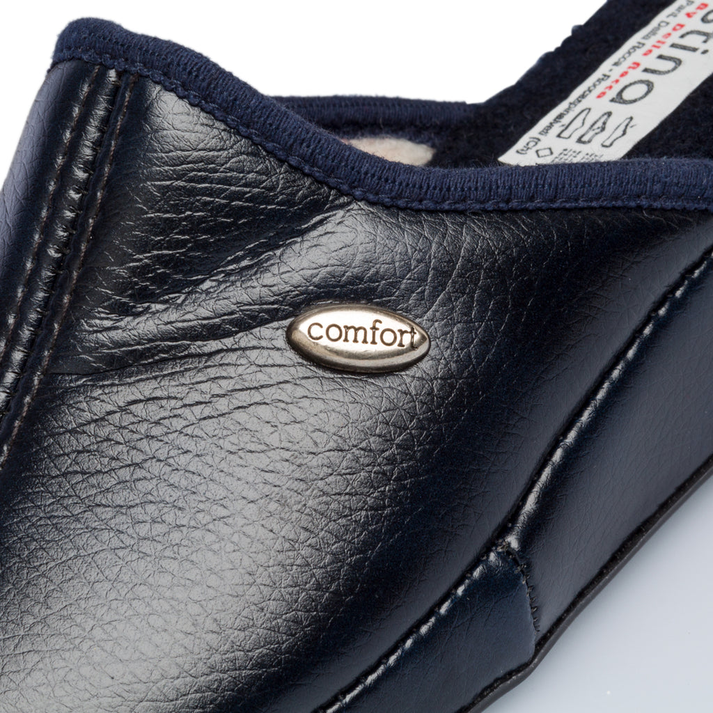 Pantofole da donna blu Rosagialla