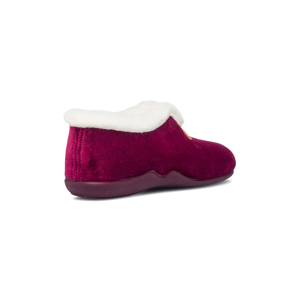 Pantofole bordeaux in tessuto con colletto imbottito Aday's