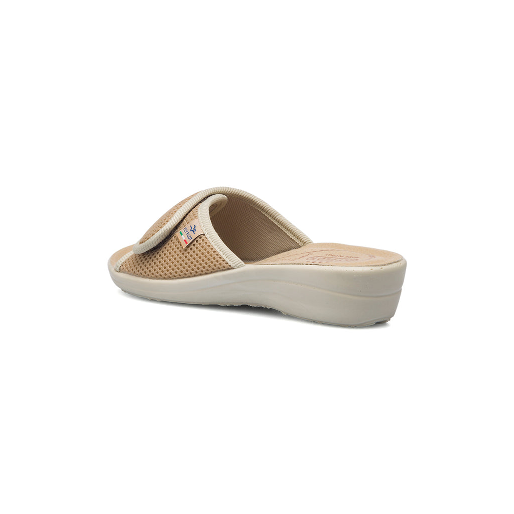 Ciabatte da donna beige in pelle Fly Flot