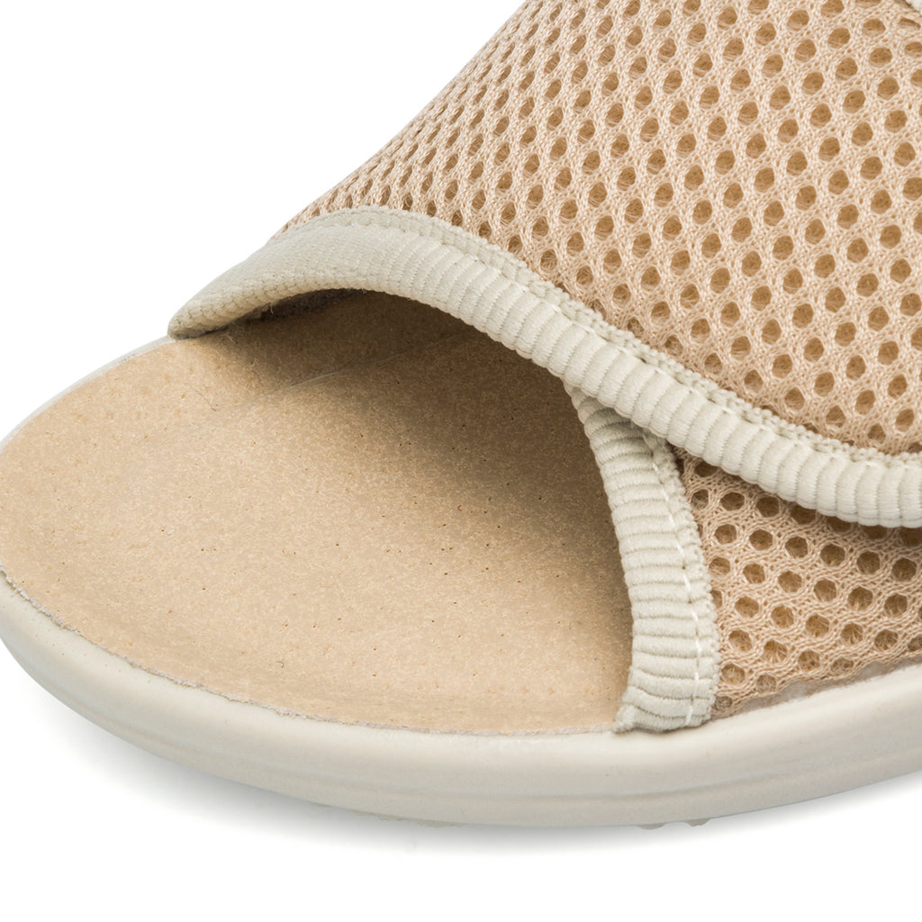 Ciabatte da donna beige in pelle Fly Flot