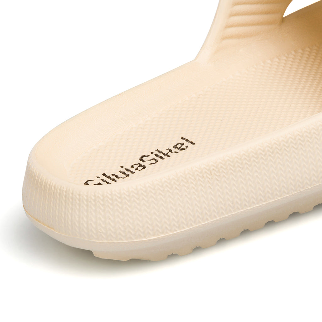 Ciabatte da donna beige a fascia singola Silvia Sikel