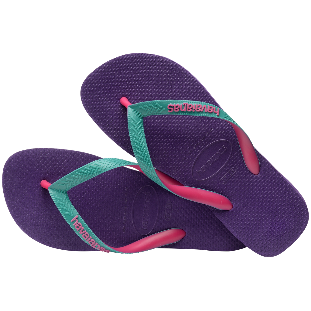 Ciabatte infradito da donna viola e azzurre Havaianas Top Mix