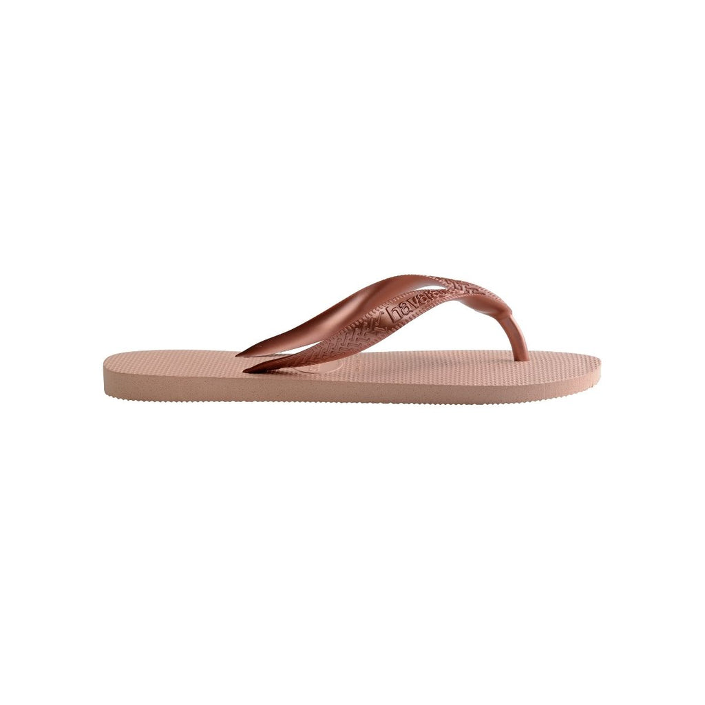 Ciabatte infradito da donna rosa con dettaglio laminato Havaianas Top Tiras