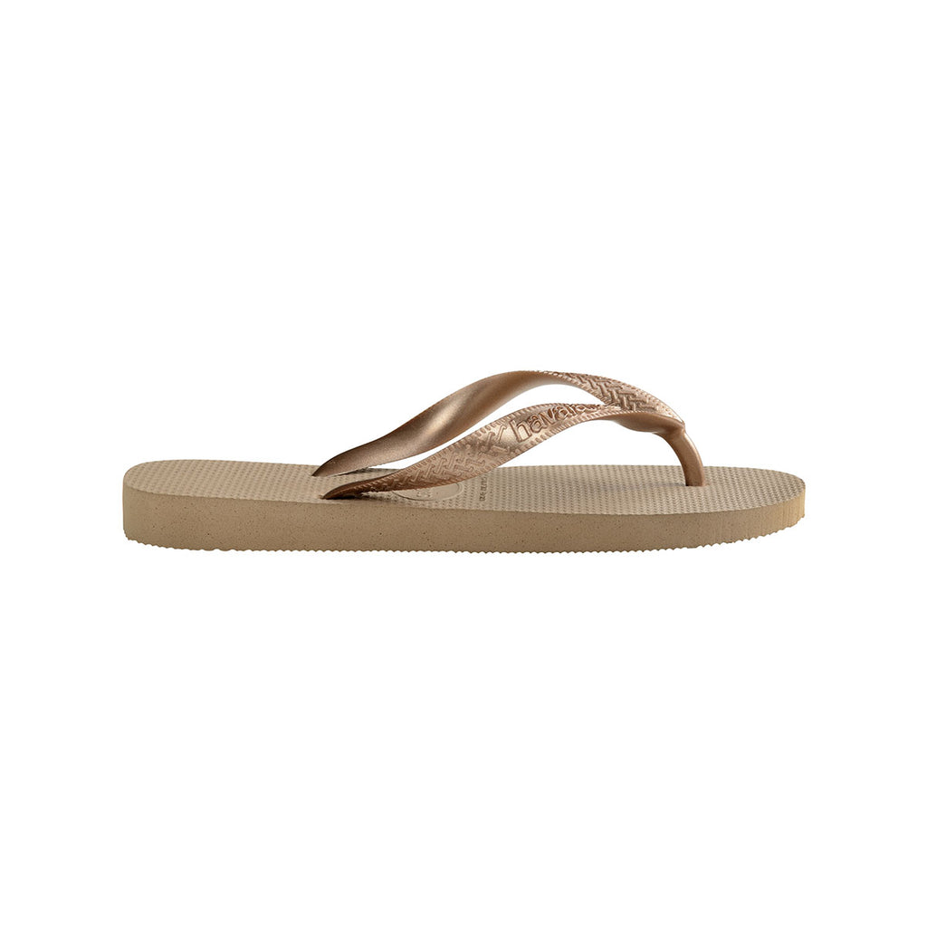 Ciabatte infradito da donna rosa con dettaglio laminato Havaianas Top Tiras