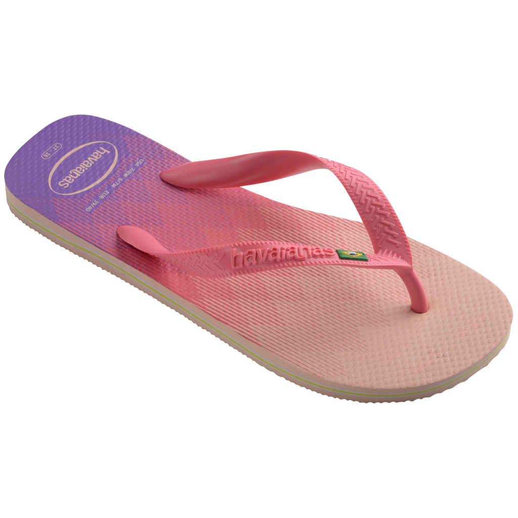 Ciabatte infradito da donna rosa con motivo sfumato Havaianas Brasil Fresh
