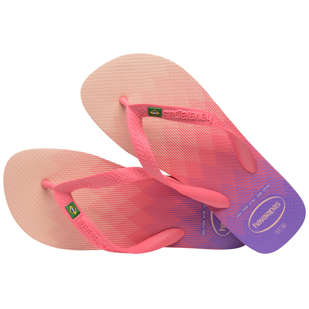 Ciabatte infradito da donna rosa con motivo sfumato Havaianas Brasil Fresh