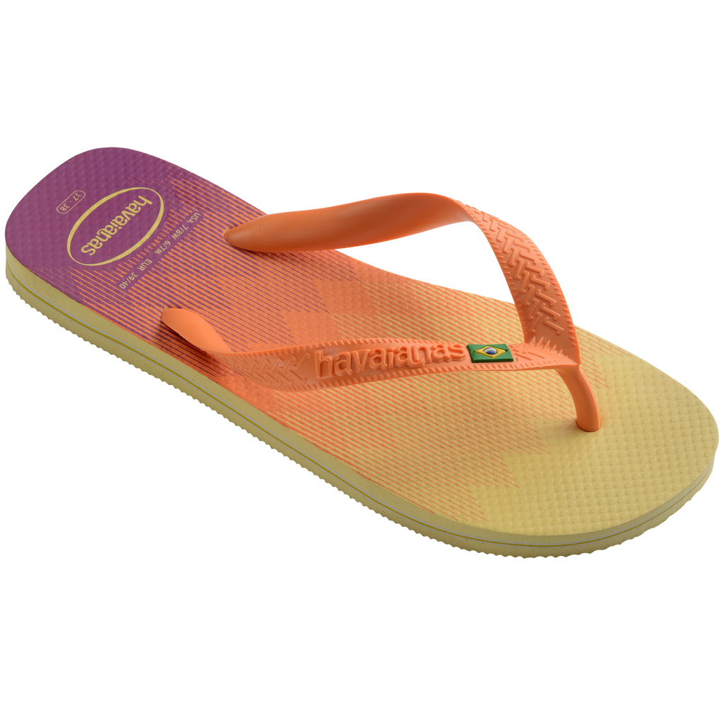 Ciabatte infradito da donna gialle con motivo sfumato Havaianas Brasil Fresh