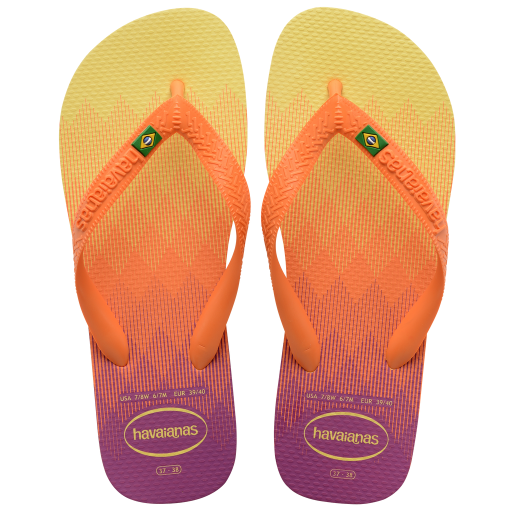 Ciabatte infradito da donna gialle con motivo sfumato Havaianas Brasil Fresh