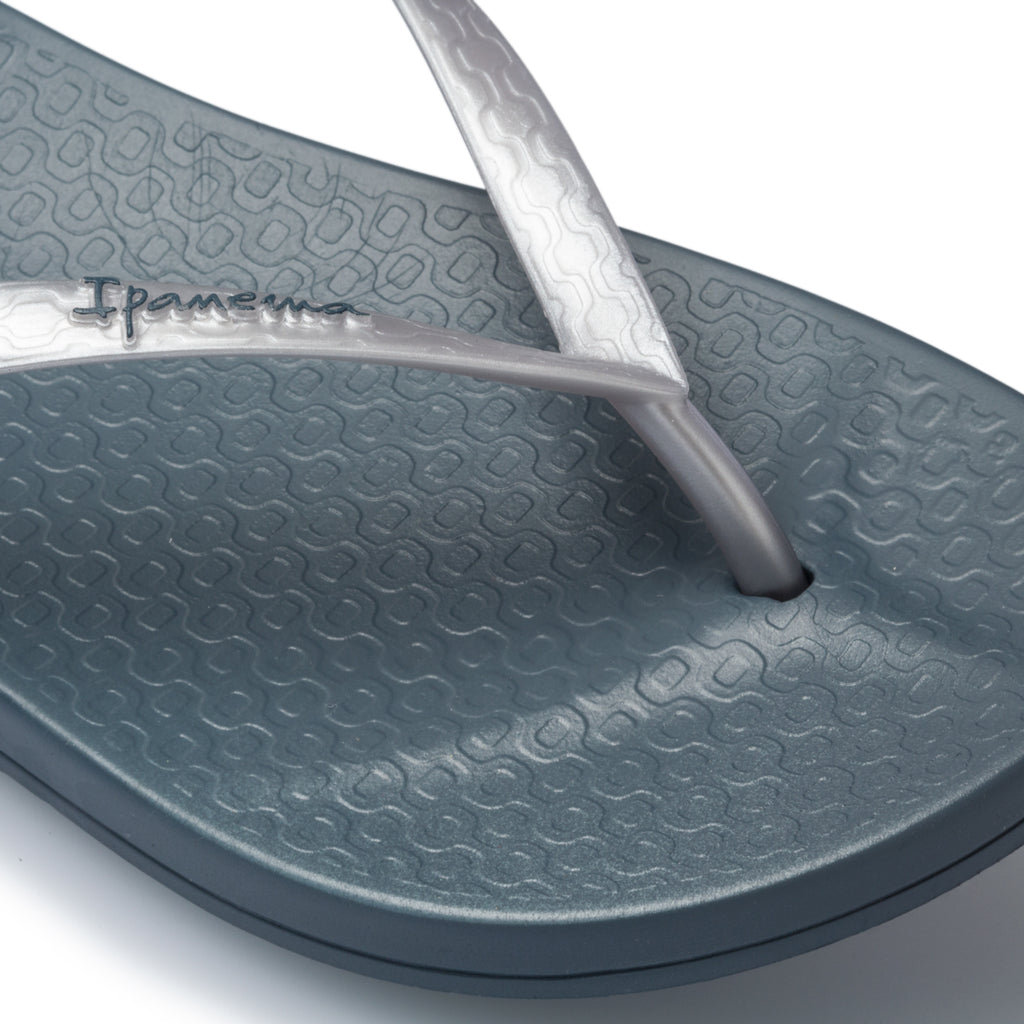 Ciabatte infradito da donna blu e argento Ipanema Tan