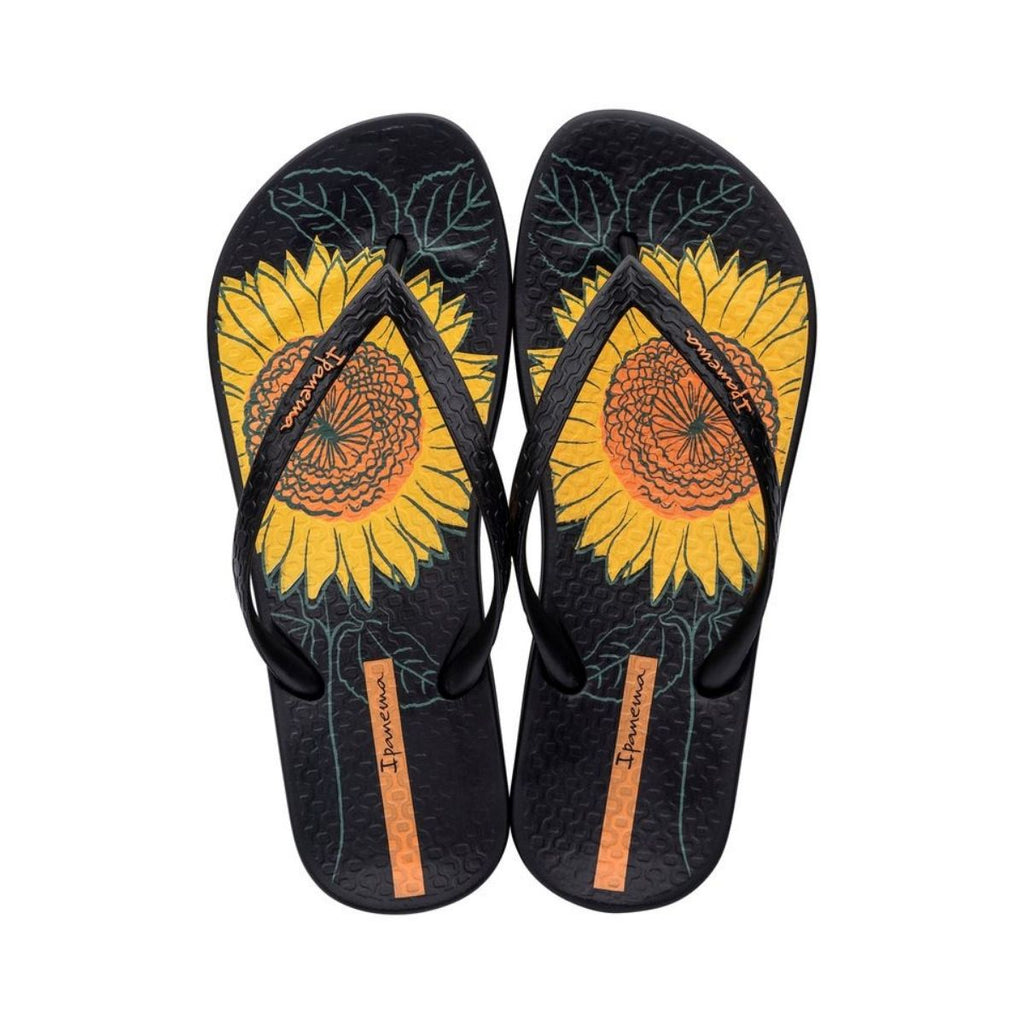 Ciabatte infradito da donna nere con stampa fantasia Ipanema Temas