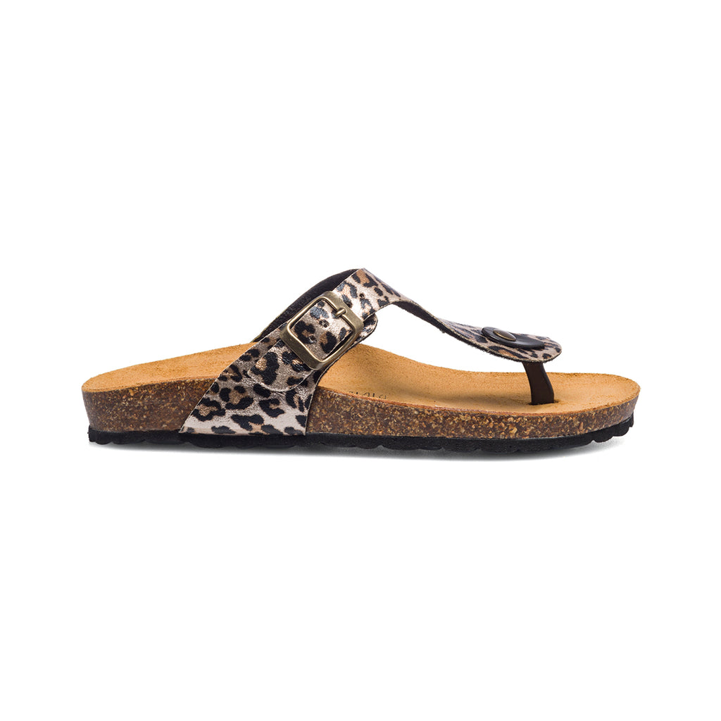 Ciabatte infradito animalier in pelle da donna Italia Trend Zeudi