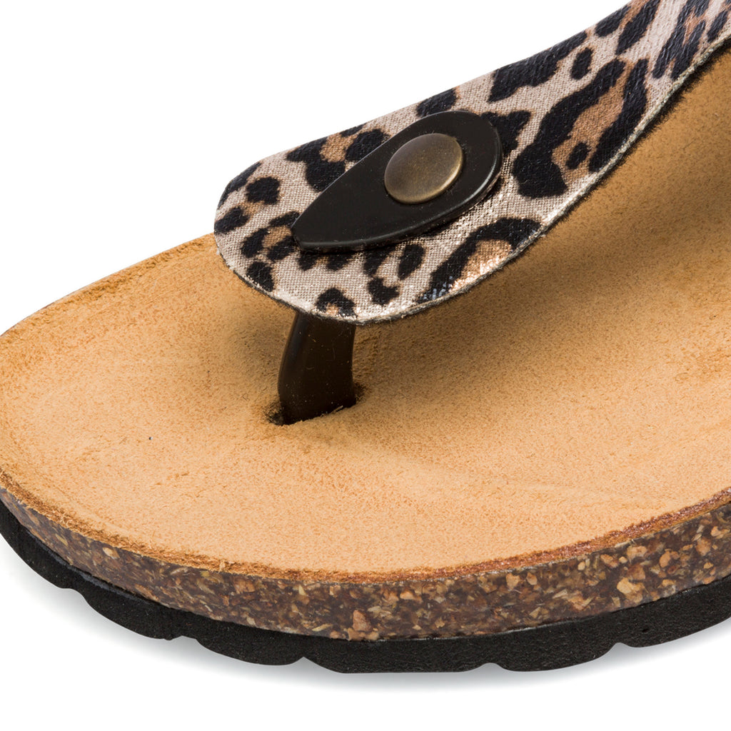 Ciabatte infradito animalier in pelle da donna Italia Trend Zeudi