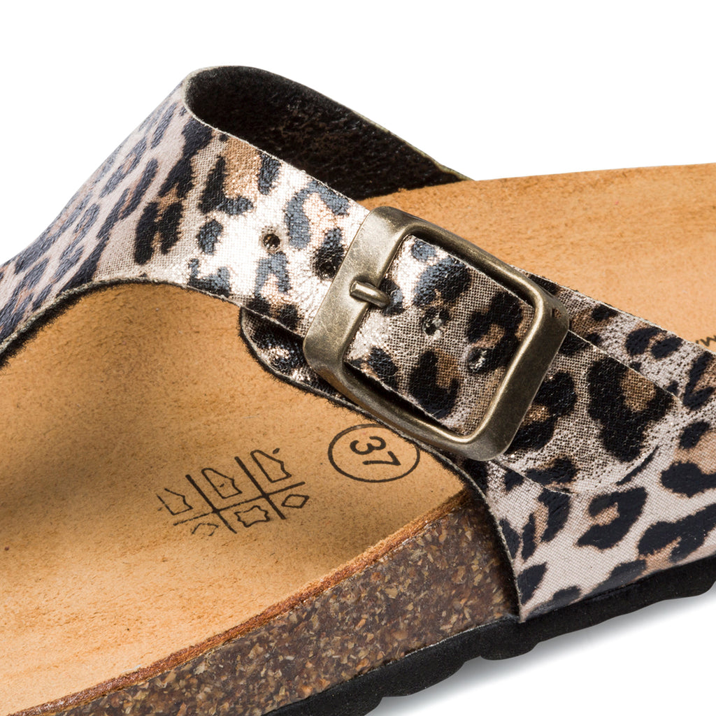 Ciabatte infradito animalier in pelle da donna Italia Trend Zeudi