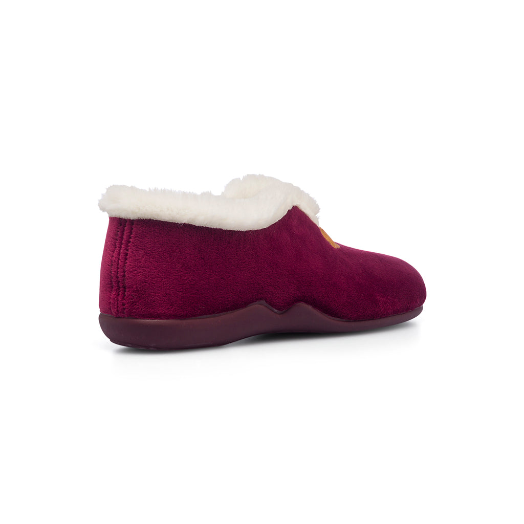 Pantofole bordeaux in tessuto con colletto imbottito Aday's