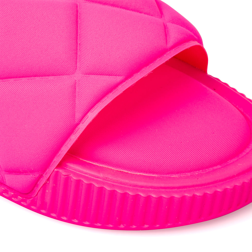 Ciabatte fucsia da donna con fascia effetto trapuntato Lora Ferres On The Beach