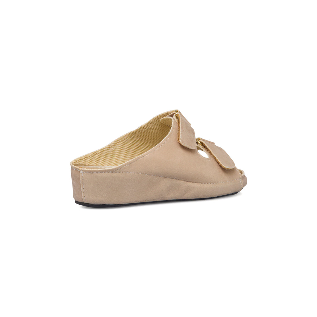 Ciabatte comfort beige con doppia fascia da donna Rosagialla