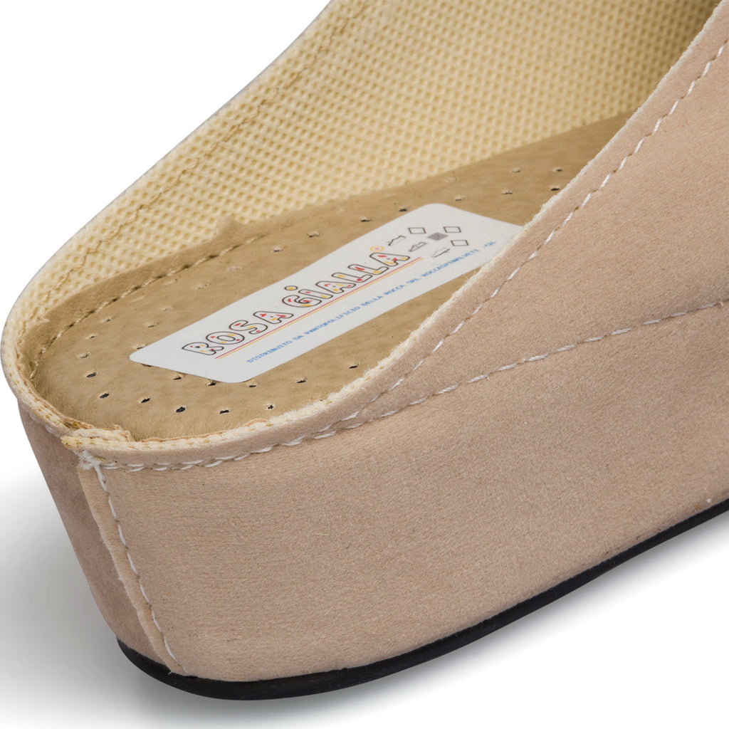 Ciabatte comfort beige con doppia fascia da donna Rosagialla