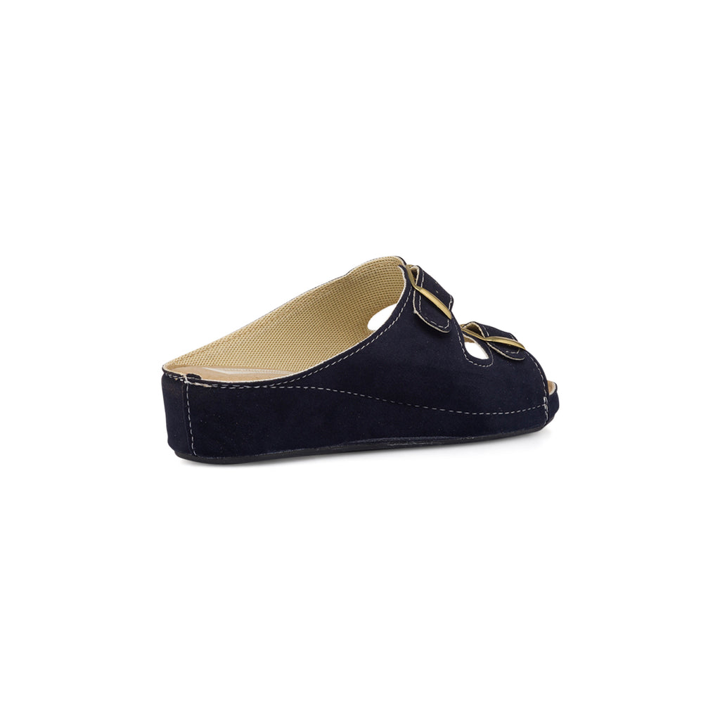 Ciabatte comfort blu con doppia fascia da donna Rosagialla