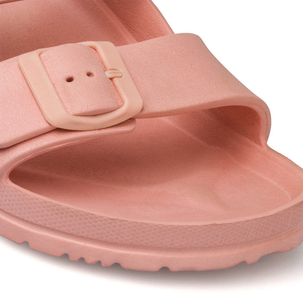 Ciabatte da donna rosa a doppia fascia Silvia Sikel