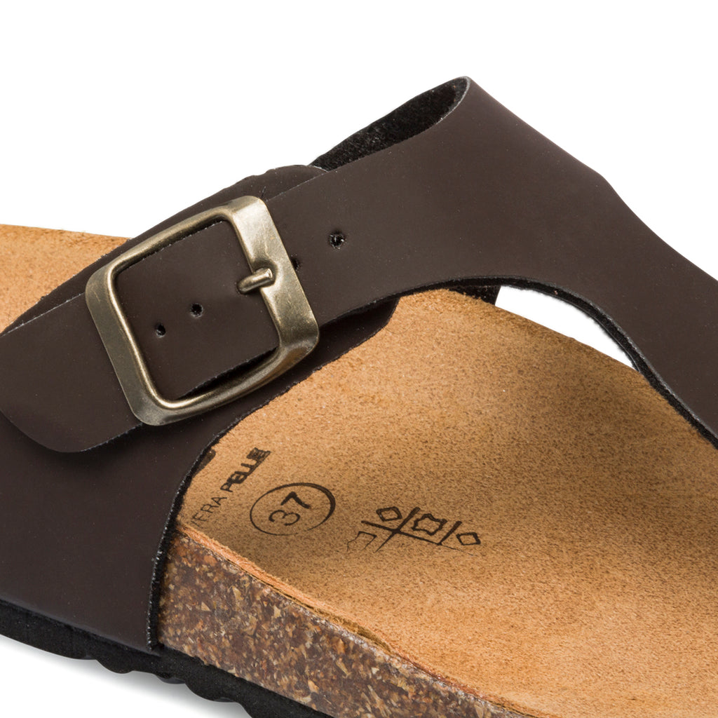 Ciabatte infradito marroni da donna Italia Trend Zeudi