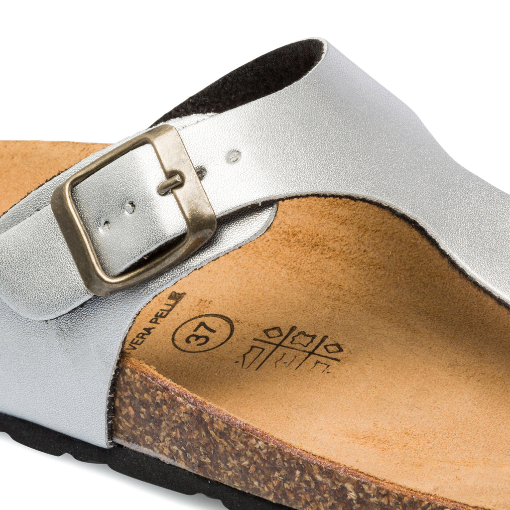 Ciabatte infradito color argento da donna Italia Trend Zeudi