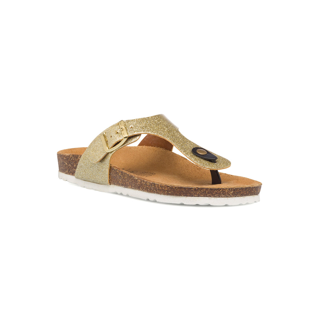 Ciabatte infradito oro glitterate da donna Italia Trend Zeudi