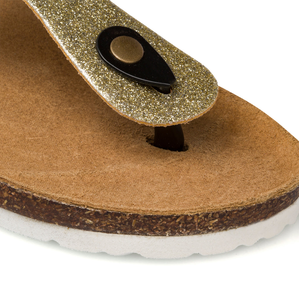 Ciabatte infradito oro glitterate da donna Italia Trend Zeudi