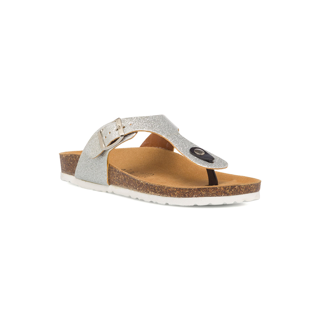 Ciabatte infradito argento glitterate da donna Italia Trend Zeudi