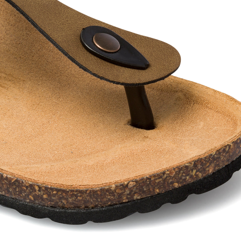 Ciabatte infradito marroni da donna Italia Trend Zeudi