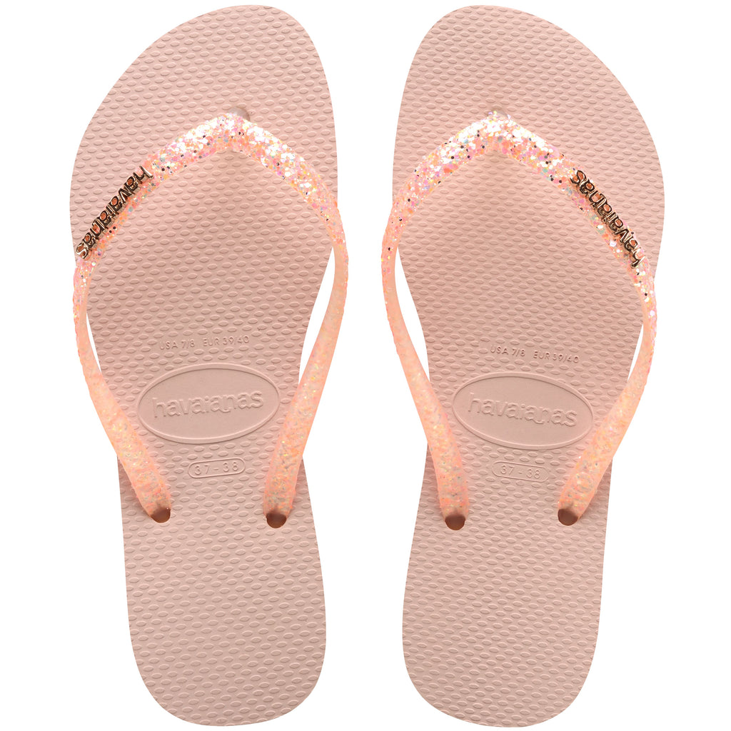 Ciabatte infradito rosa glitterate da donna Havaianas Slim Glitter