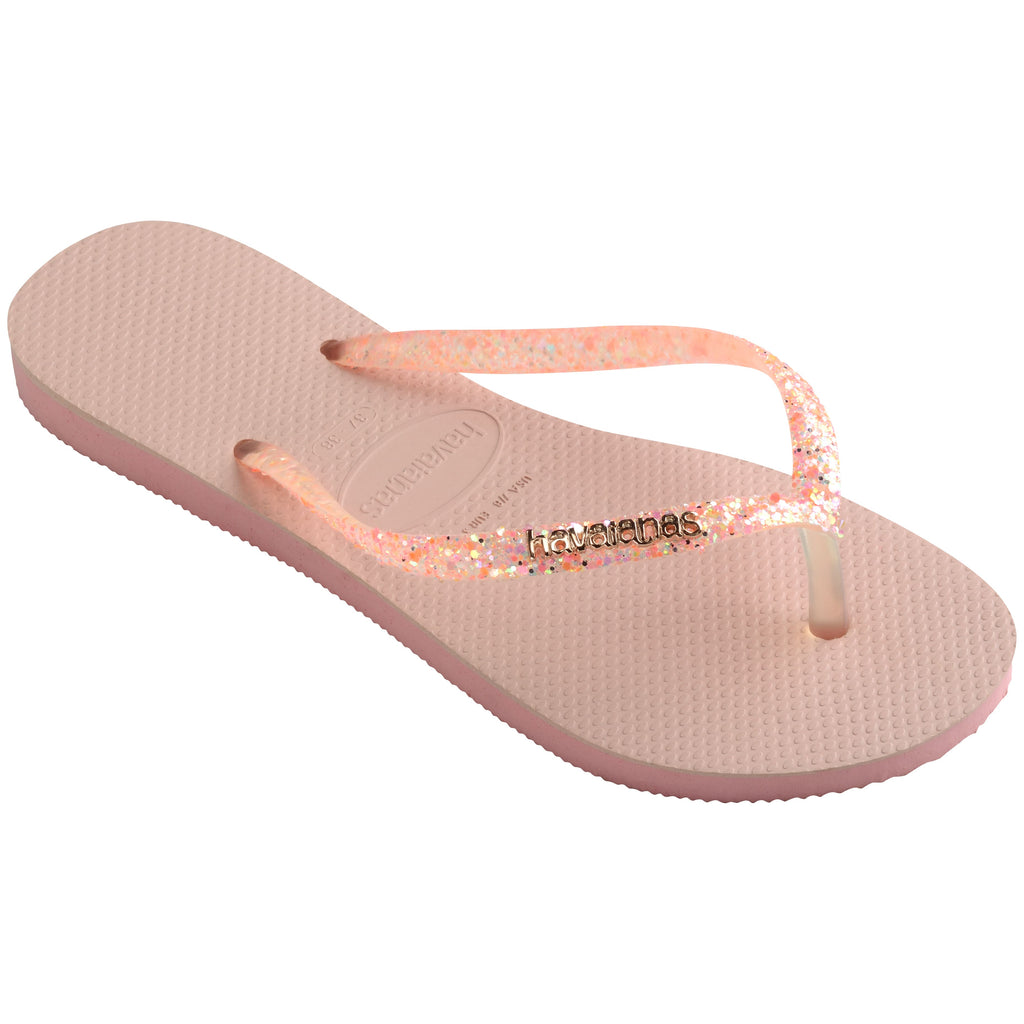 Ciabatte infradito rosa glitterate da donna Havaianas Slim Glitter