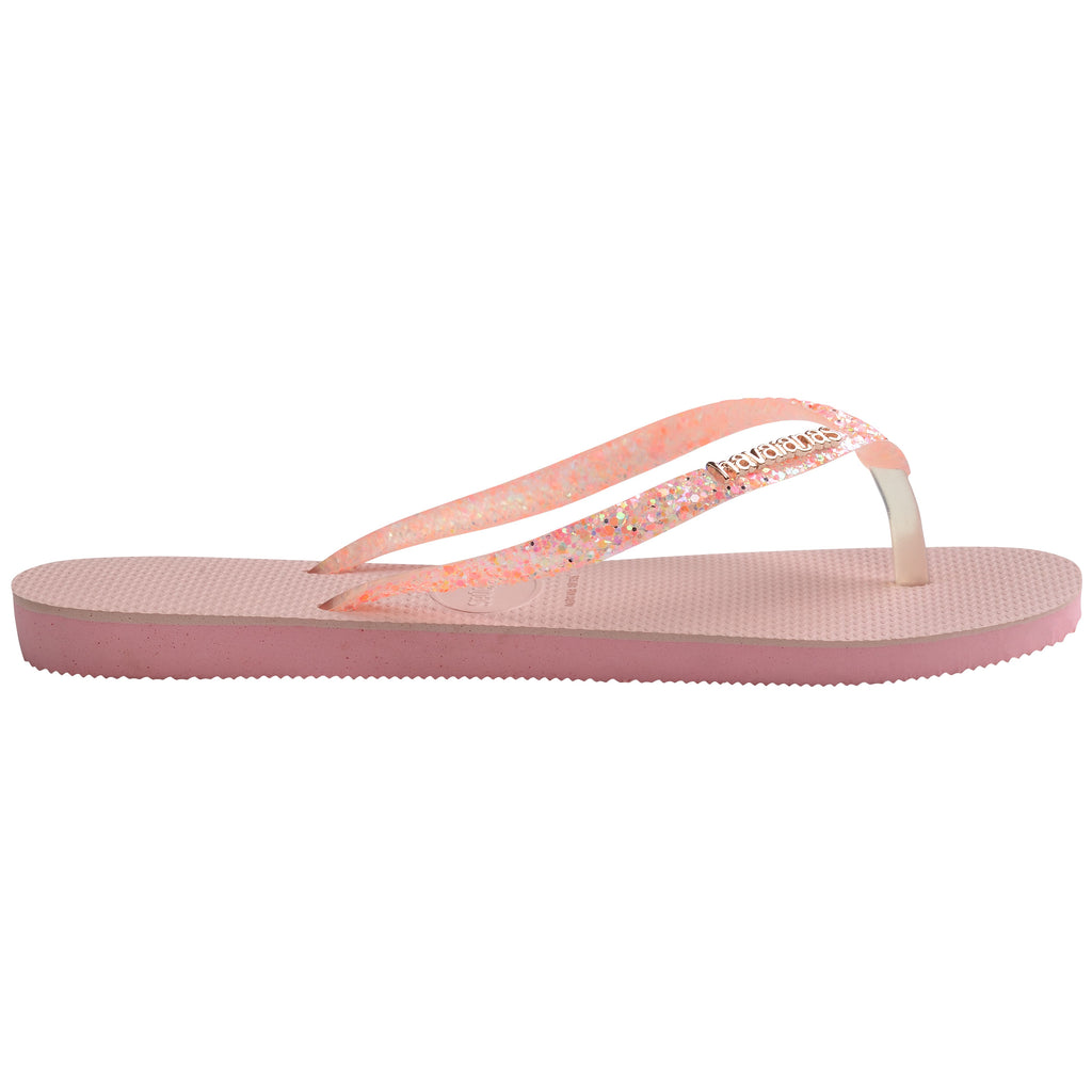 Ciabatte infradito rosa glitterate da donna Havaianas Slim Glitter
