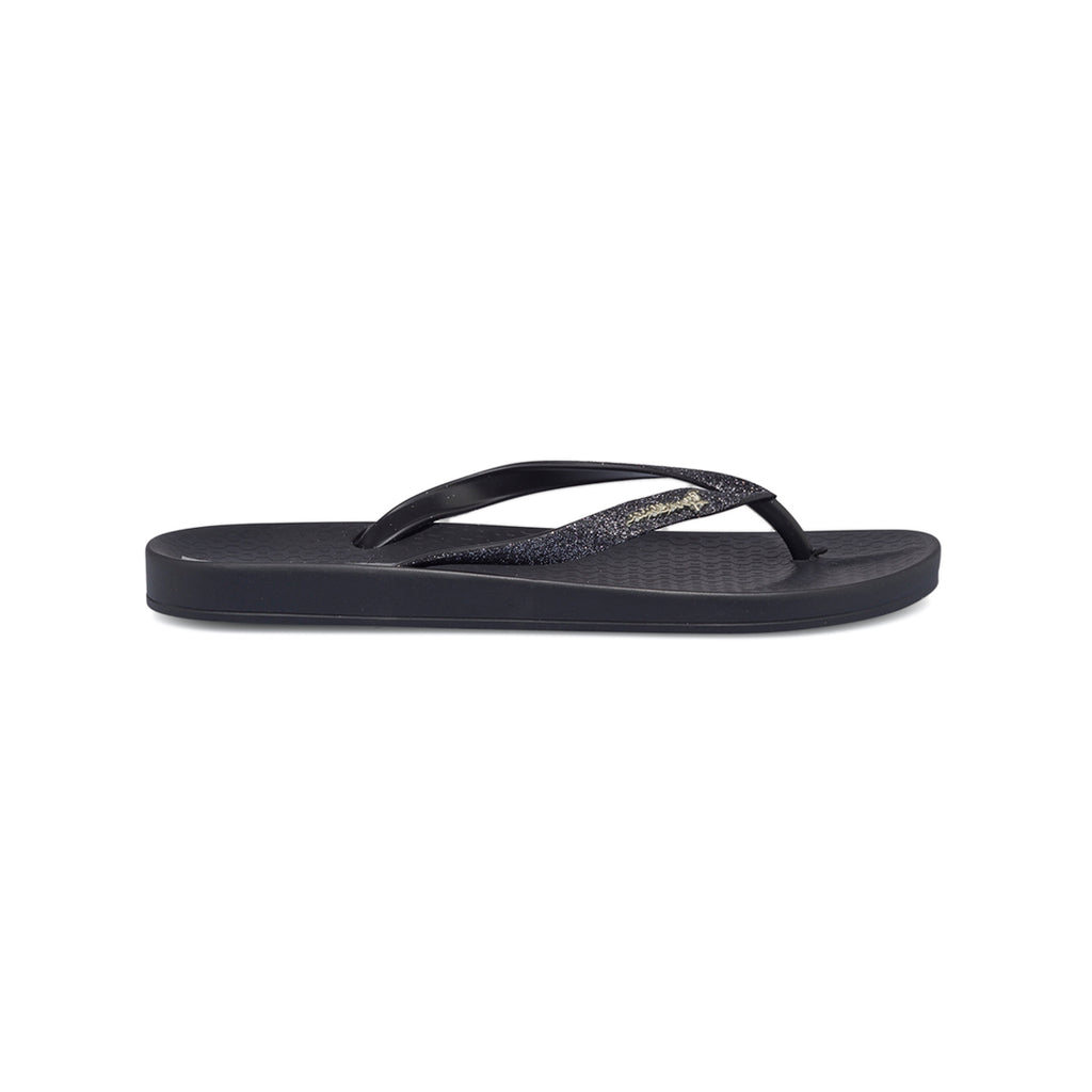 Ciabatte infradito nere e argento glitterate da donna Ipanema Anatomic Lolita