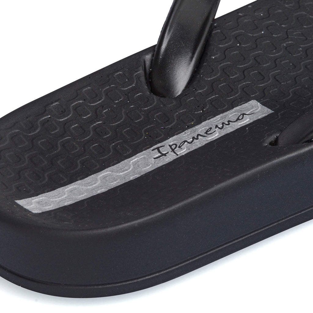 Ciabatte infradito nere e argento glitterate da donna Ipanema Anatomic Lolita