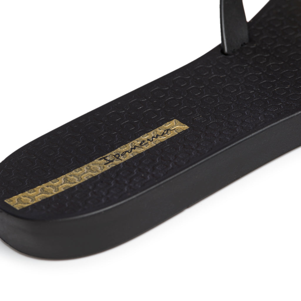 Ciabatte infradito nere e oro da donna Ipanema Kirei