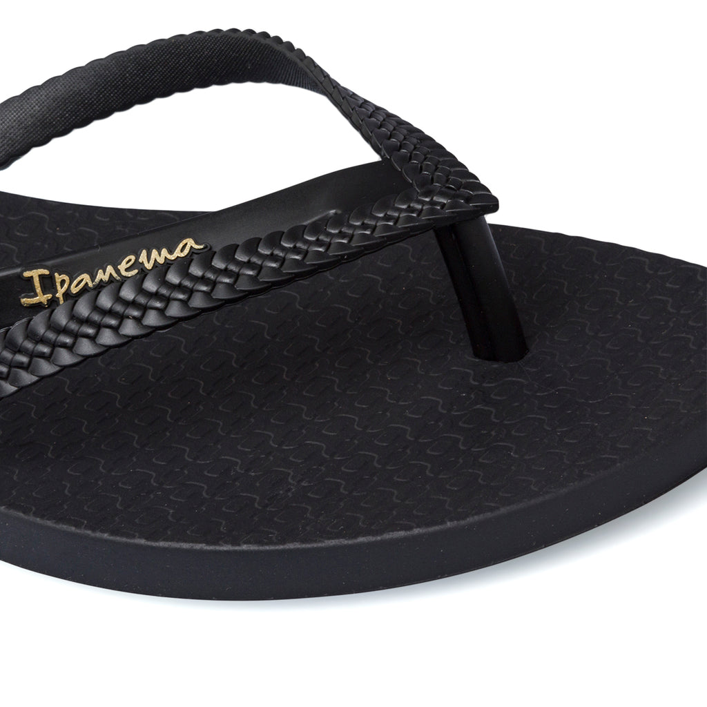 Ciabatte infradito da donna nere con doppio cinturino Ipanema Bossa