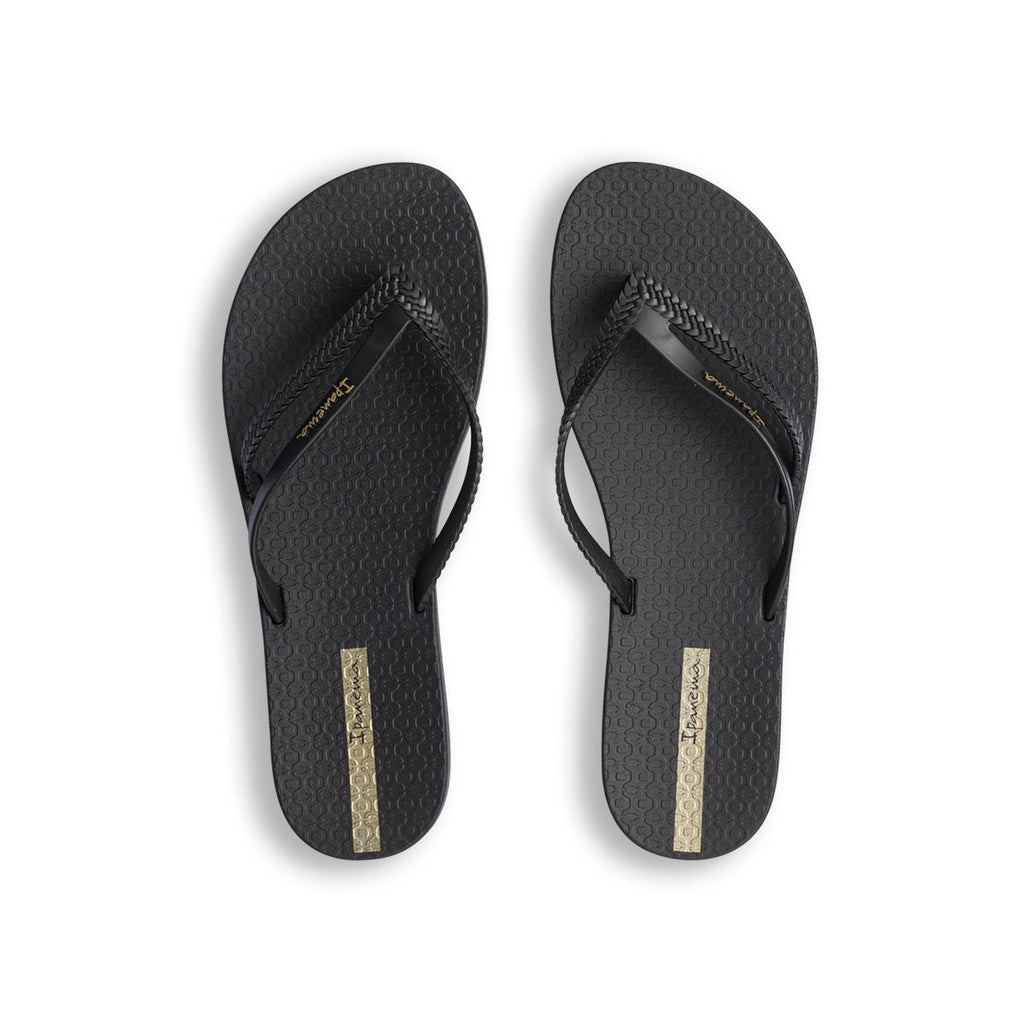 Ciabatte infradito da donna nere con doppio cinturino Ipanema Bossa