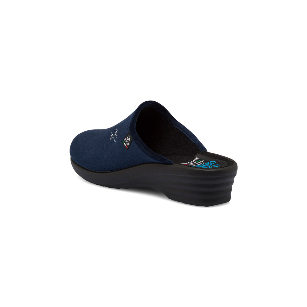 Pantofole blu da donna con sottopiede anatomico Fly Flot