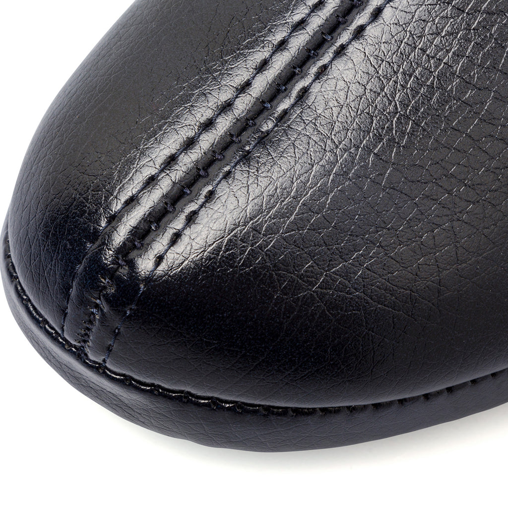 Pantofole blu scuro da donna con sottopiede in pelle Stilrosa