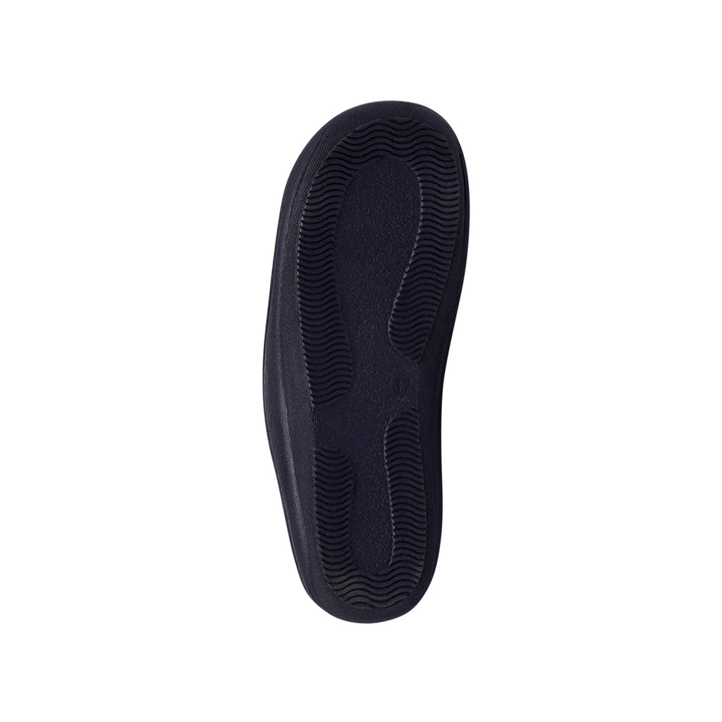 Pantofole blu in tessuto da donna con decorazione Stilrosa