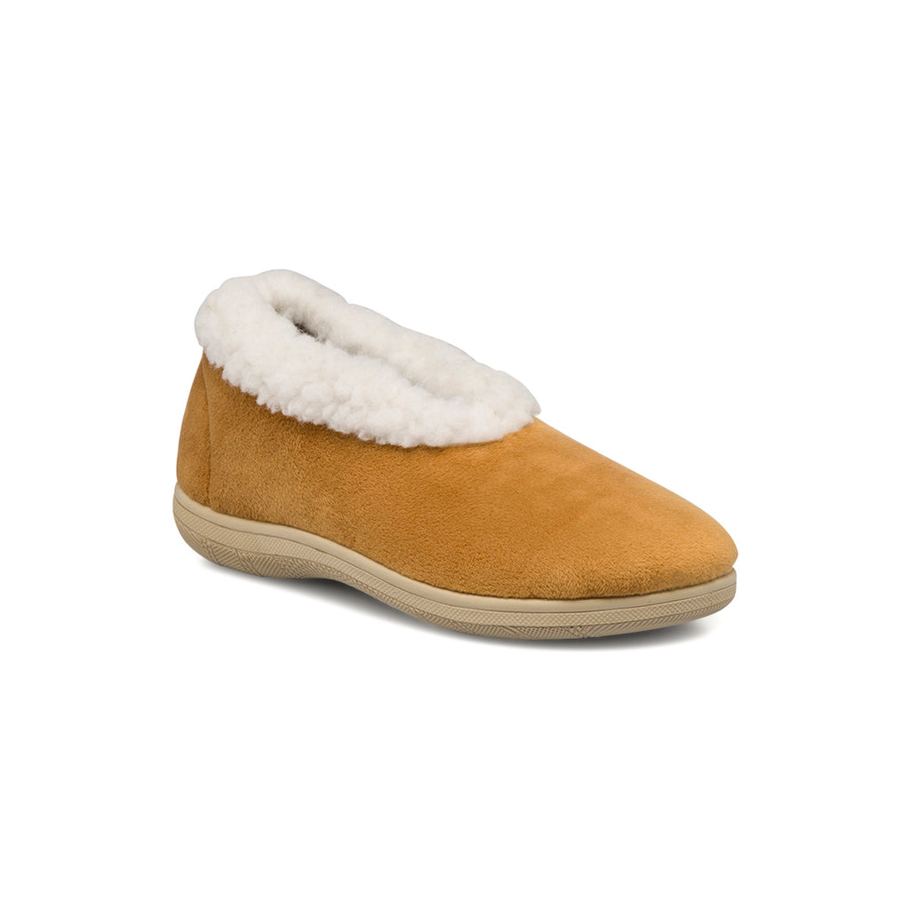 Pantofole beige da donna con imbottitura in pelliccia sintetica Stilrosa