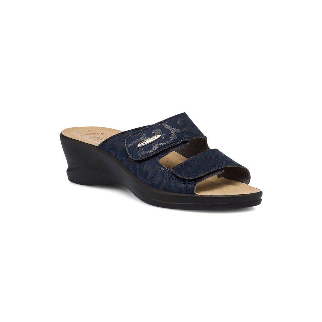 Ciabatte da donna blu con sottopiede anti-shock Fly Flot