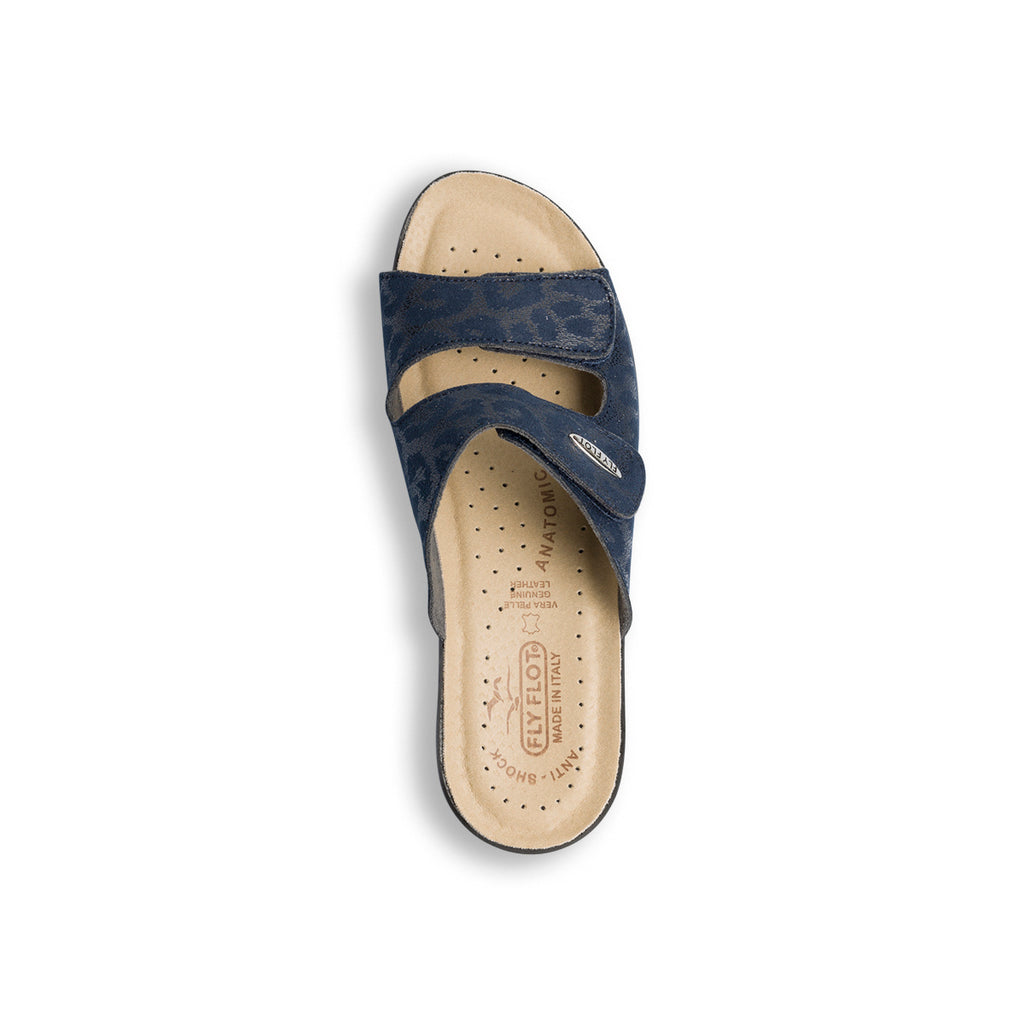 Ciabatte da donna blu con sottopiede anti-shock Fly Flot