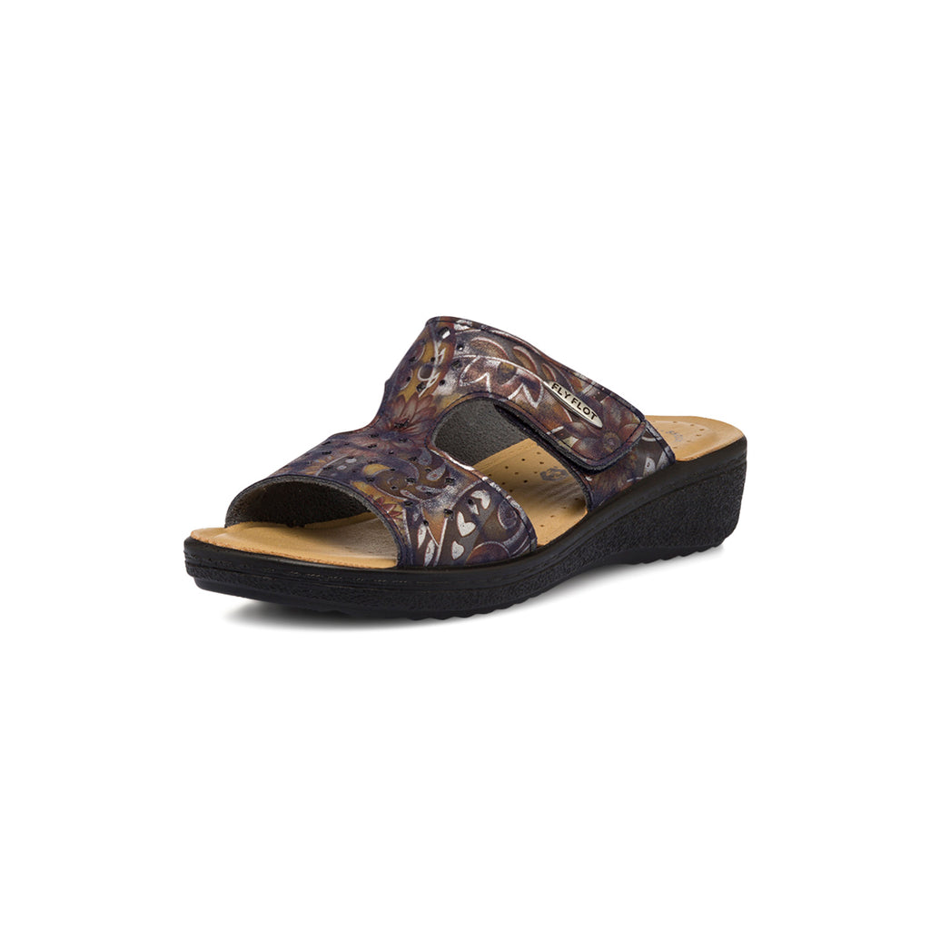 Ciabatte da donna blu con sottopiede anti-shock Fly Flot