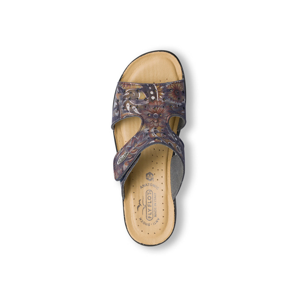 Ciabatte da donna blu con sottopiede anti-shock Fly Flot