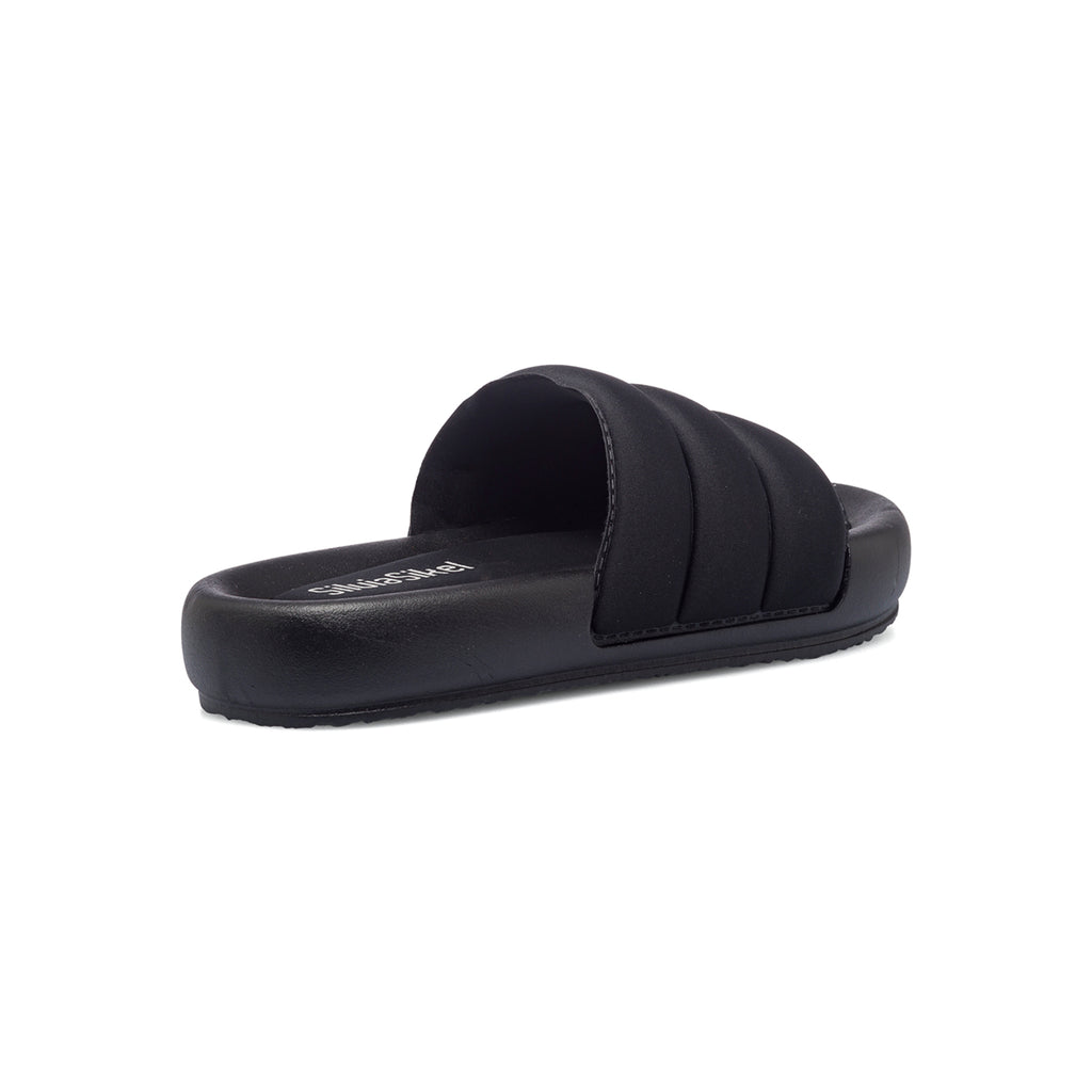 Ciabatte nere da donna con fascia effetto trapuntato Silvia Sikel