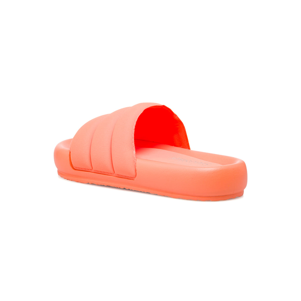 Ciabatte arancioni da donna con fascia effetto trapuntato Silvia Sikel