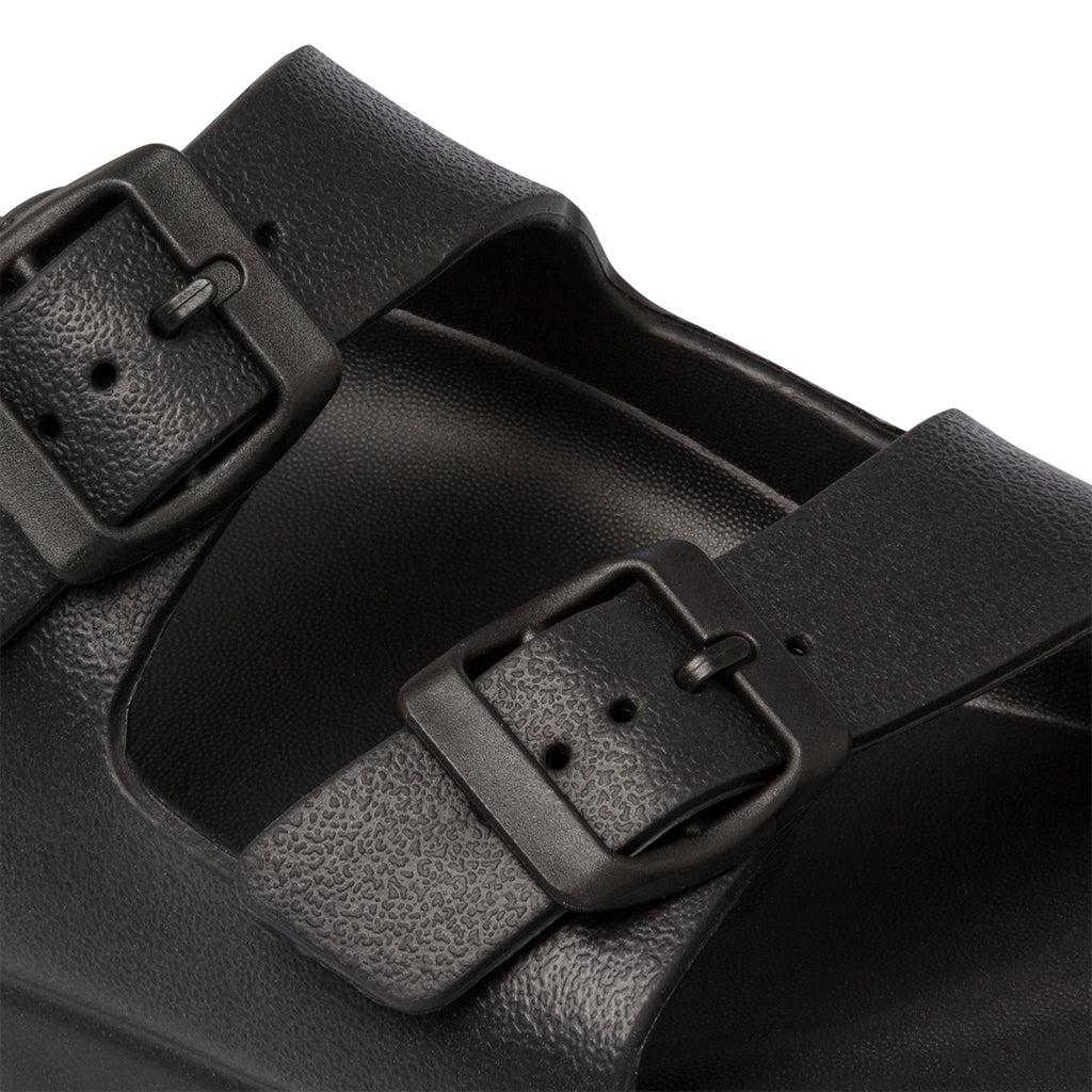 Ciabatte nere da donna con doppia fibbia Silvia Sikel