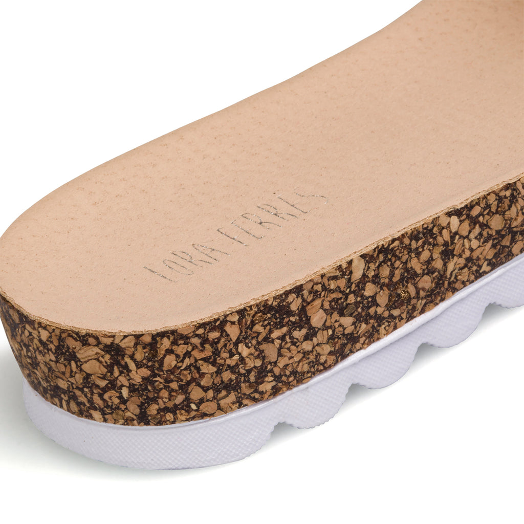 Ciabatte beige da donna con strass e perline Lora Ferres On The Beach